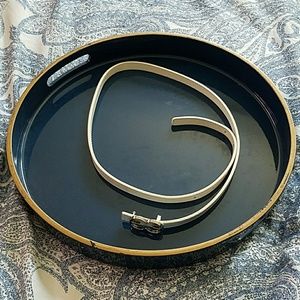 Vintage white Escada skinny belt